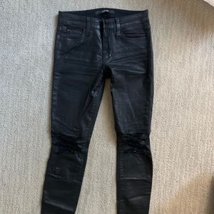 JOES black painted jean with distressed knees